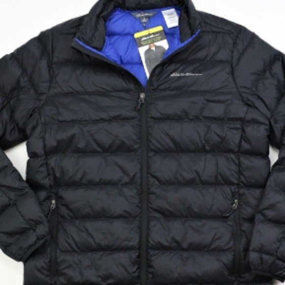 New Eddie Bauer Men's Packable Down Jacket Size 2XL Water Repellent Black - Picture 4 of 12